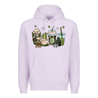 Lilac us army coffee cups Premium Hoodie - OliviaCreatesArt