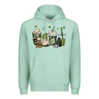 Seafoam us army coffee cups Premium Hoodie - OliviaCreatesArt