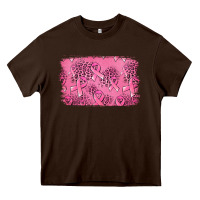 Chocolate Brown Distressed breast cancer background Heavy Core Tee - Jasminsmagicworld