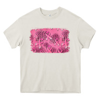 Cream Distressed breast cancer background Heavy Core Tee - Jasminsmagicworld