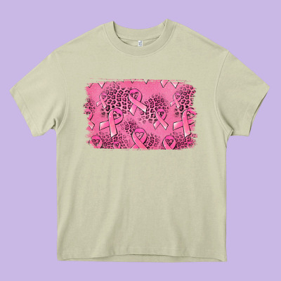 Distressed Breast Cancer Background Heavy Core Tee Designed By Jasminsmagicworld