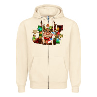 Sandshell reindeer joy christmas Zipper Hoodie - CowGirlArtShop