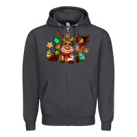 Smoke reindeer joy christmas Zipper Hoodie - CowGirlArtShop