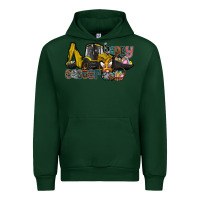 Forest Green Happy Easter Urban Hoodie - CowhideDigitalArt