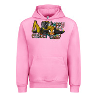 Fuchsia Pink Happy Easter Urban Hoodie - CowhideDigitalArt