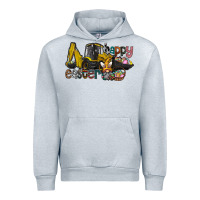 Heather Grey Happy Easter Urban Hoodie - CowhideDigitalArt