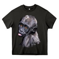 Asphalt Baby Gorilla Head Heavy Core Tee - LillyAllenDesigns