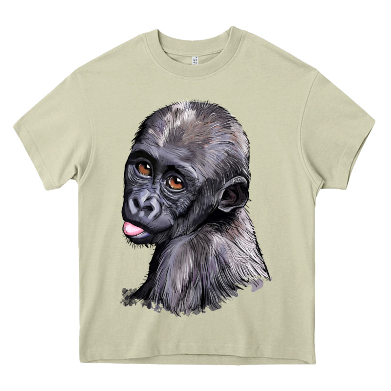 Baby Gorilla Head Heavy Core Tee by LillyAllenDesigns | Teevron