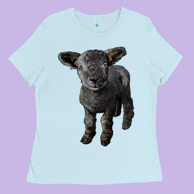 Southdown Baby Sheep Ladies Tee Designed By Lillyallendesigns