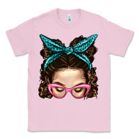 Bubblegum Pink Messy Bun Mom With Leopard Bandana Classic Tee - BundleAndBundleShop