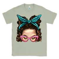Matcha Messy Bun Mom With Leopard Bandana Classic Tee - BundleAndBundleShop