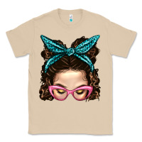 Mushroom Messy Bun Mom With Leopard Bandana Classic Tee - BundleAndBundleShop
