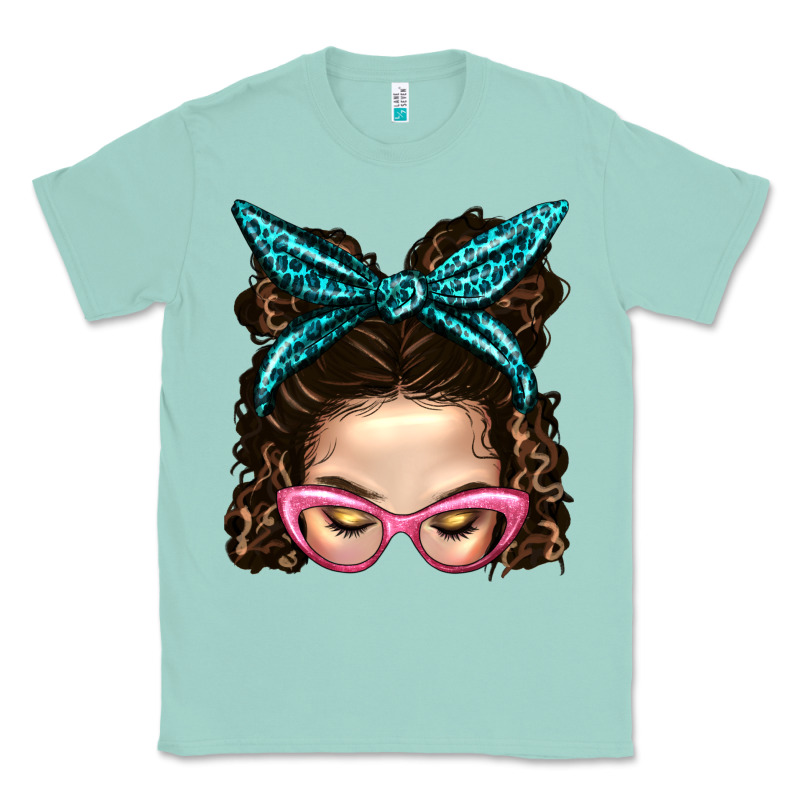 Messy Bun Mom With Leopard Bandana Classic Tee by BundleAndBundleShop | Teevron