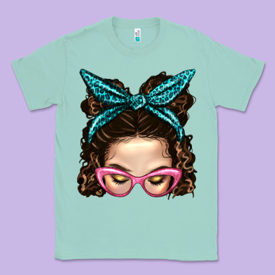 Messy Bun Mom With Leopard Bandana Classic Tee Designed By Bundleandbundleshop