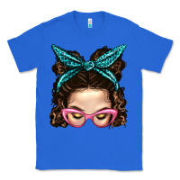 True Royal Messy Bun Mom With Leopard Bandana Classic Tee - BundleAndBundleShop