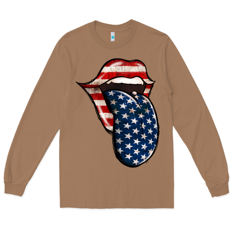 American Toungue For 4th Of July Long Sleeve Tee by Bettercallsaul | Teevron