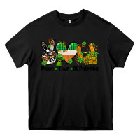Black peace love st patricks Heavy Core Tee - AdoDesignShop