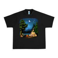 Black Night Glamping Camp With Wine Urban Heavy Tee - BundleAndBundleShop