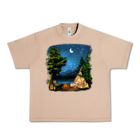 Burro Night Glamping Camp With Wine Urban Heavy Tee - BundleAndBundleShop
