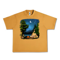 Peanut Butter Night Glamping Camp With Wine Urban Heavy Tee - BundleAndBundleShop