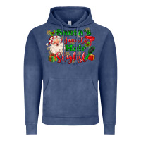 Vintage Denim santas favorite hair stylist Vintage Hoodie - MaliasSmallBusiness
