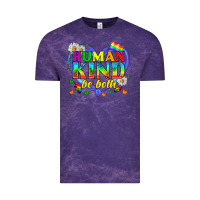 Cloud Purple LGBTQ Pride Human Kind Be Both Vintage Tee - BundleAndBundleShop