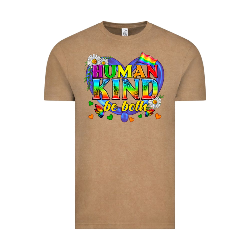 Lgbtq Pride Human Kind Be Both Vintage Tee by BundleAndBundleShop | Teevron