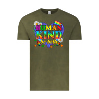 Vintage Olive LGBTQ Pride Human Kind Be Both Vintage Tee - BundleAndBundleShop