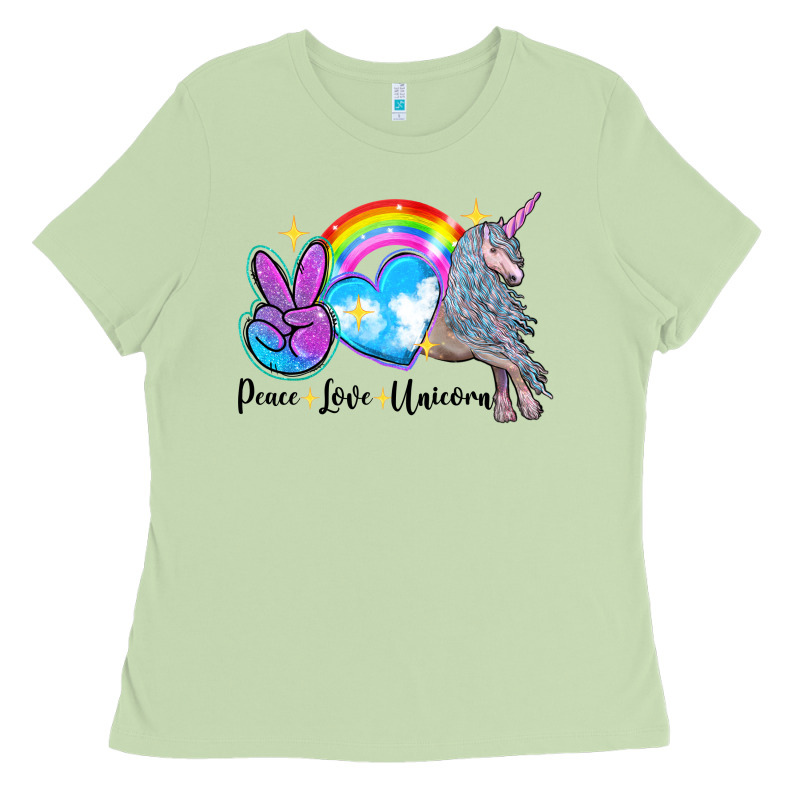 Peace Love Unicorn Ladies Tee by LillyAllenDesigns | Teevron
