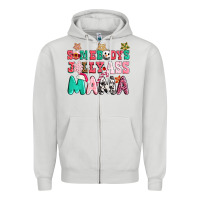 Dove Grey somebody jolly ass mama pink christmas Zipper Hoodie - CowGirlArtShop