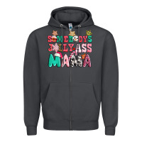 Smoke somebody jolly ass mama pink christmas Zipper Hoodie - CowGirlArtShop