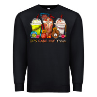 Black It's Game Day Y'all Softball,Baseball,Basketball C Premium Sweatshirt - FaDigitalArtStudio
