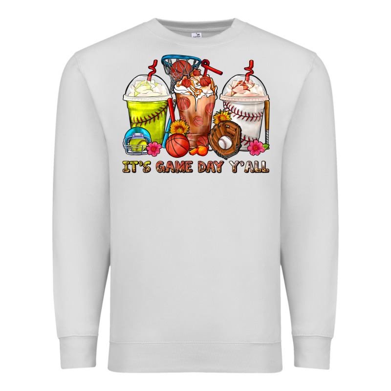 It's Game Day Y'all Softball,baseball,basketball C Premium Sweatshirt by FaDigitalArtStudio | Teevron