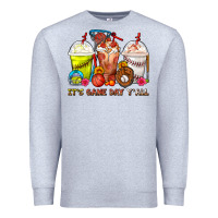 Heather Grey It's Game Day Y'all Softball,Baseball,Basketball C Premium Sweatshirt - FaDigitalArtStudio