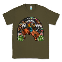 Army Green rodeo cowboy rainbow Classic Tee - JahusDesignShop