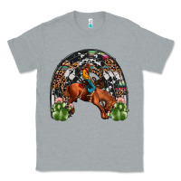 Heather Grey rodeo cowboy rainbow Classic Tee - JahusDesignShop