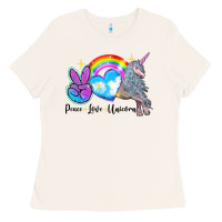 Bone peace love unicorn Ladies Tee - LillyAllenDesigns
