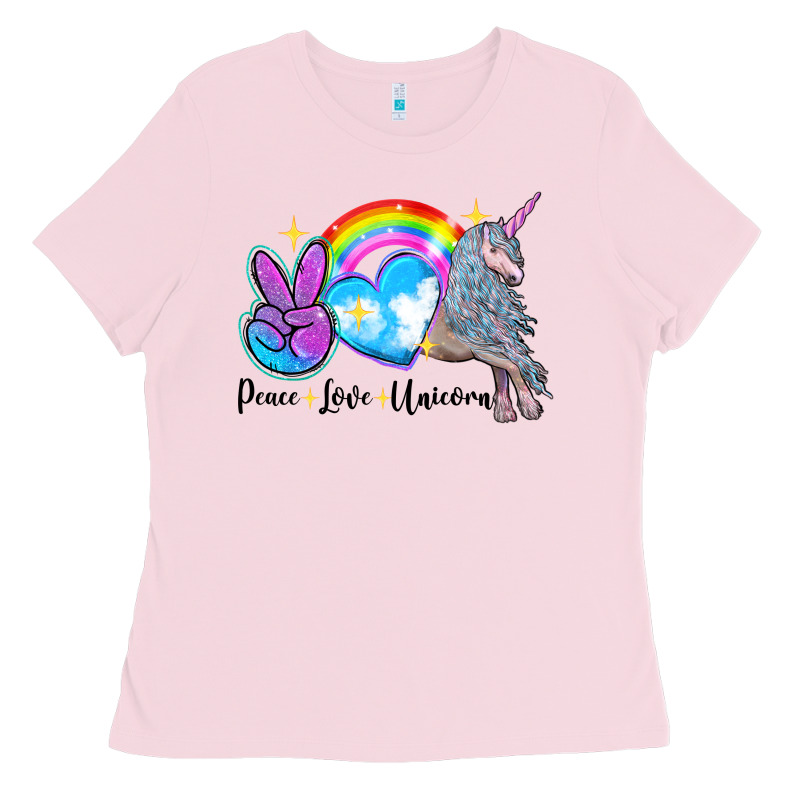 Peace Love Unicorn Ladies Tee by LillyAllenDesigns | Teevron