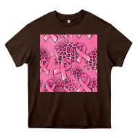 Chocolate Brown breast cancer seamless pattern Heavy Core Tee - Jasminsmagicworld