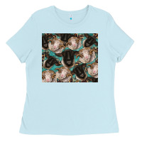 Baby Blue suffolk ewe and merino ram sheeps Ladies Tee - BarkalooDesign