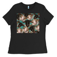 Black suffolk ewe and merino ram sheeps Ladies Tee - BarkalooDesign
