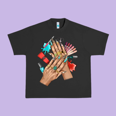 Western Nail Art With Nail Material Bbs Urban Heavy Tee Designed By Bundleandbundleshop