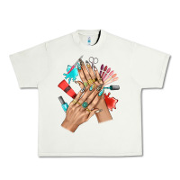 Pistachio Western Nail Art With Nail Material Bbs Urban Heavy Tee - BundleAndBundleShop
