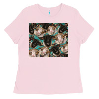 Bubblegum Pink suffolk ewe and merino ram sheeps Ladies Tee - BarkalooDesign