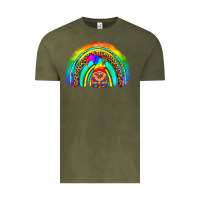 Vintage Olive LGBTQ Pride Gnome Rainbow Vintage Tee - BundleAndBundleShop