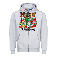 Merry Christmas Gnomes Zipper Hoodie | Teevron