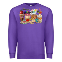 Purple Teacher Coffee Cups Premium Sweatshirt - FaDigitalArtStudio
