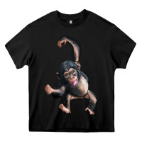 Black baby chimpanzee Heavy Core Tee - LillyAllenDesigns