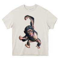 Cream baby chimpanzee Heavy Core Tee - LillyAllenDesigns