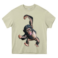 Mossy baby chimpanzee Heavy Core Tee - LillyAllenDesigns